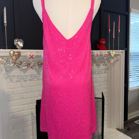Sequins V-Neck Mini Dress - Picture 3 of 3